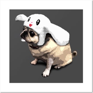 Bunny Pug Posters and Art